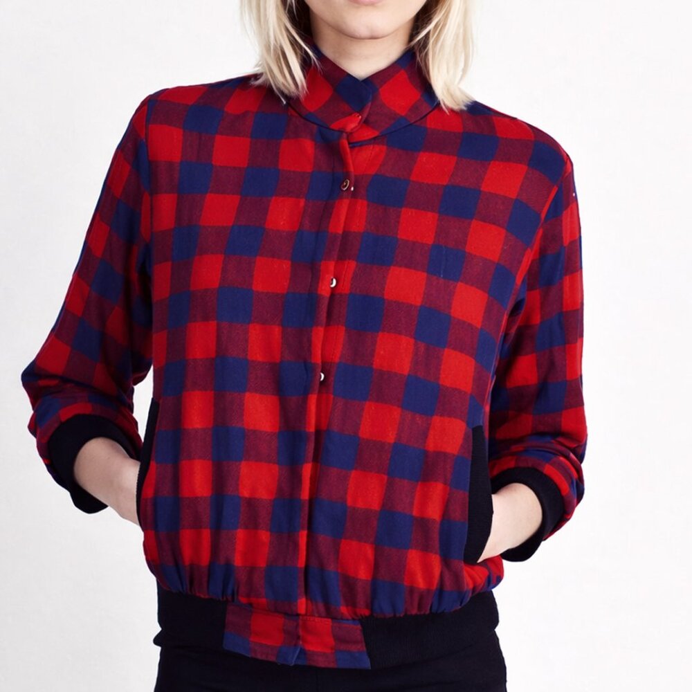 Ace & Jig Bomber Jacket in Buffalo Plaid Small